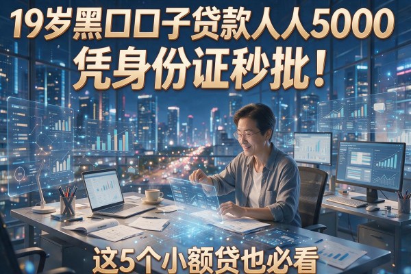 19岁黑口子贷款人人5000,凭身份证秒批!这5个小额贷也必看