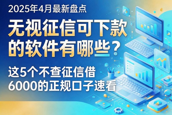 2025年4月最新盘点：无视征信可下款的软件有哪些？这5个不查征信借6000的正规口子速看