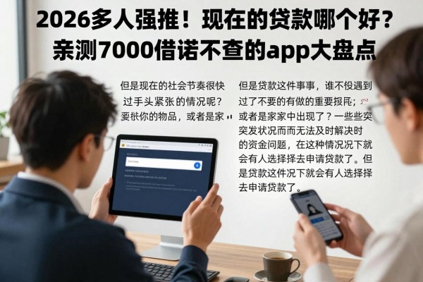 2026多人强推！现在的贷款哪个好？亲测7000借款不查的app大盘点
