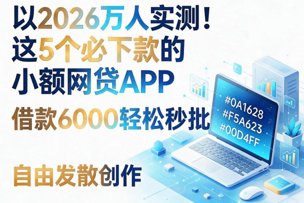 2026万人实测！这5个必下款的小额网贷APP，借款6000轻松秒批