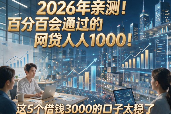 2026年亲测！百分百会通过的网贷人人1000，这5个借钱3000的口子太稳了