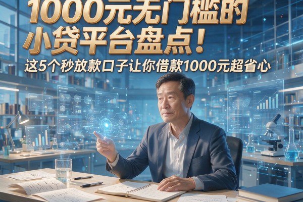 1000元无门槛的小贷平台盘点!这5个秒放款口子让你借款1000元超省心