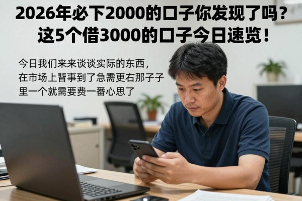 2026年必下2000的口子你发现了吗？这5个借3000的口子今日速览！