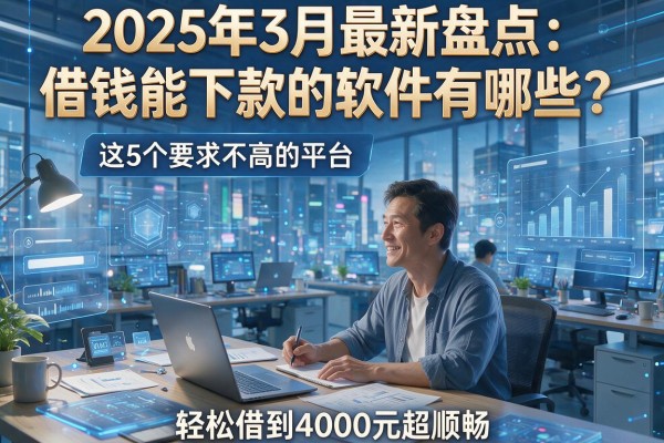 2025年3月最新盘点:借钱能下款的软件有哪些?这5个要求不高的平台,轻松借到4000元超顺畅!