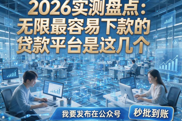 2026实测盘点:无限最容易下款的贷款平台是这几个,秒批到账!
