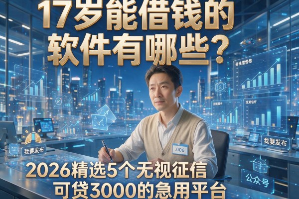 17岁能借钱的软件有哪些？2026精选5个无视征信、可贷3000的急用平台