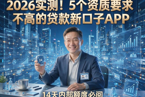 2026实测！5个资质要求不高的贷款新口子APP，14天内部额度必阅