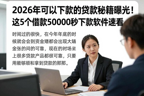 2026年可以下款的贷款秘籍曝光！这5个借款50000秒下款软件速看