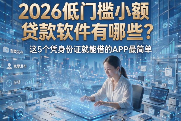 2026低门槛小额贷款软件有哪些？这5个凭身份证就能借的APP最简单