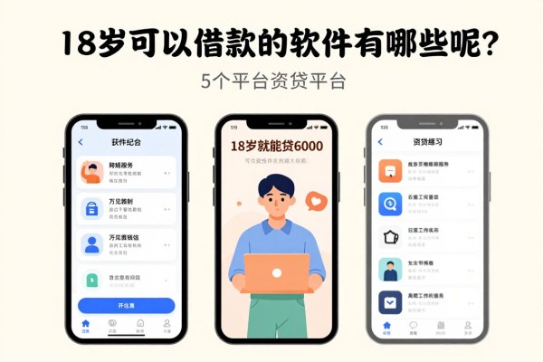 18岁可以借款的软件有哪些呢？2026这5个平台18岁就能贷6000，资质要求不高速看