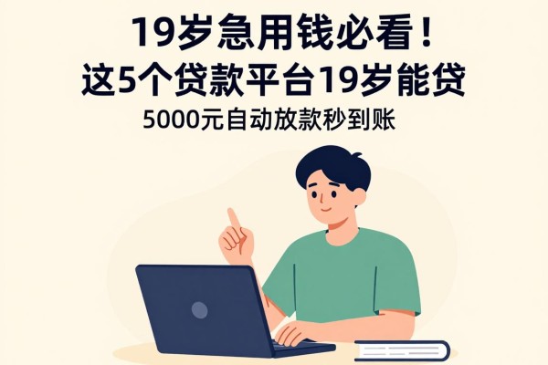 19岁急用钱必看！这5个贷款平台19岁能贷，5000元自动放款秒到账