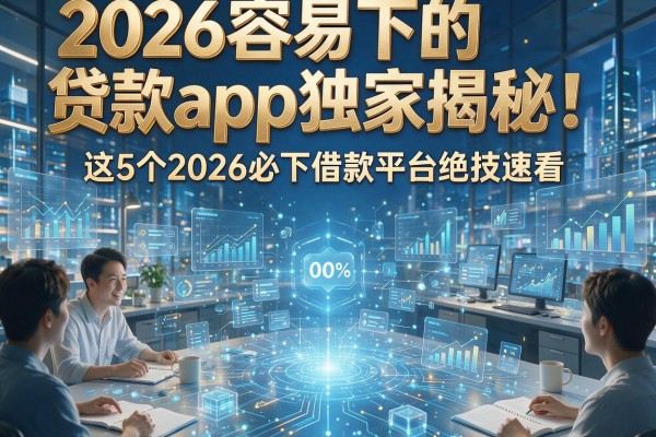 2026容易下的贷款app独家揭秘！这5个2026必下借款平台绝技速看