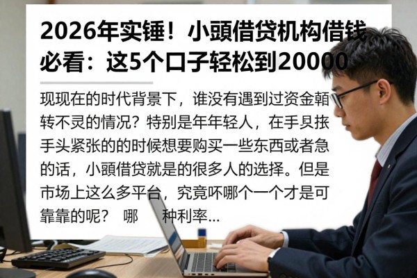 2026年实锤!小额借贷机构借钱必看:这5个口子轻松借到20000