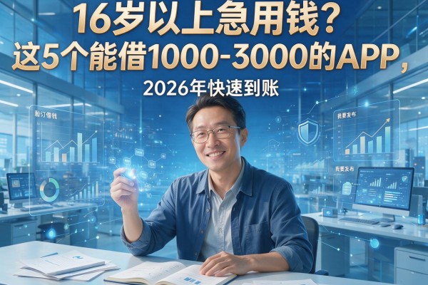 16岁以上急用钱？这5个能借1000-3000的APP，2026年快速到账！