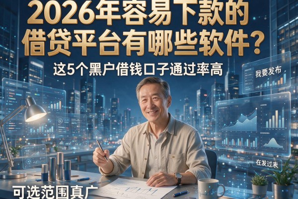 2026年容易下款的借贷平台有哪些软件?这5个黑户借钱口子通过率高,可选范围真广!