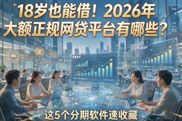 18岁也能借！2026年大额正规网贷平台有哪些？这5个分期软件速收藏