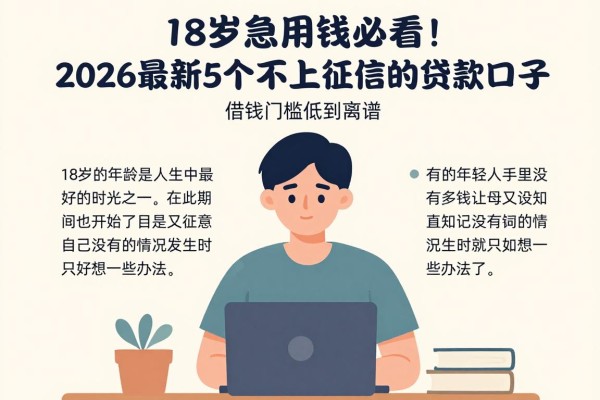 18岁急用钱必看！2026最新5个不上征信的贷款口子，借钱门槛低到离谱