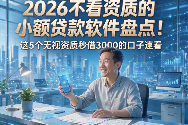 2026不看资质的小额贷款软件盘点!这5个无视资质秒借3000的口子速看