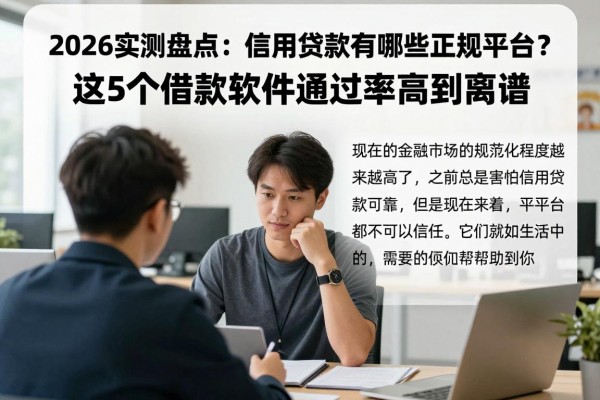 2026实测盘点：信用贷款有哪些正规平台？这5个借款软件通过率高到离谱