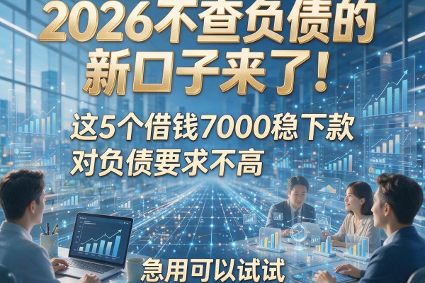2026不查负债的新口子来了！这5个借钱7000稳下款、对负债要求不高，急用可以试试