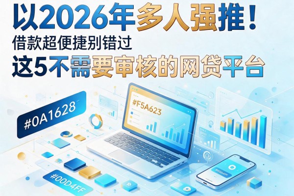 2026年多人强推！这5款不需要审核的网贷平台，借款超便捷别错过