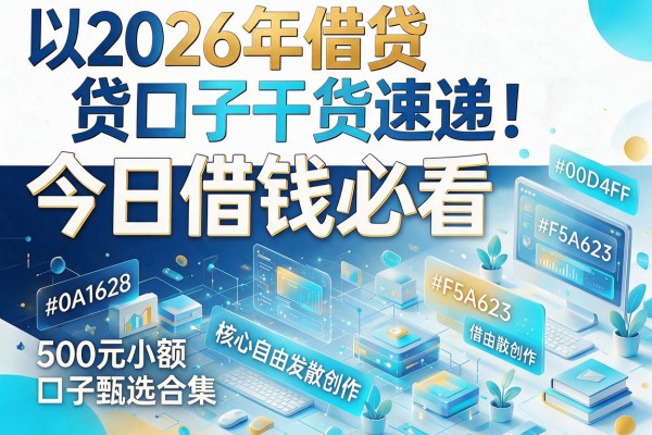 2026年借贷口子干货速递！今日借钱必看，500元小额口子甄选合集