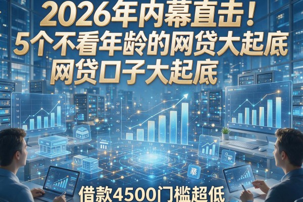2026年内幕直击！5个不看年龄的网贷口子大起底，借款4500门槛超低