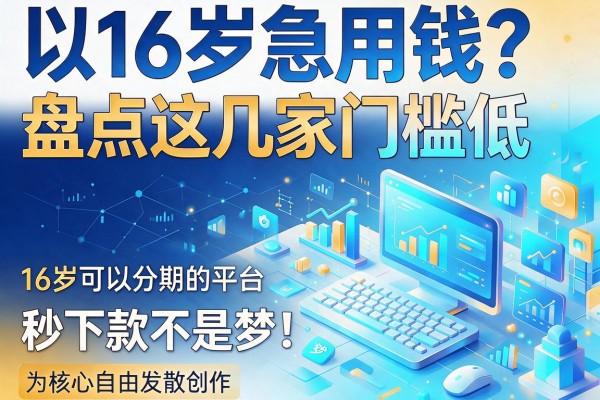 16岁急用钱?盘点这几家门槛低、16岁可以分期的平台,秒下款不是梦!