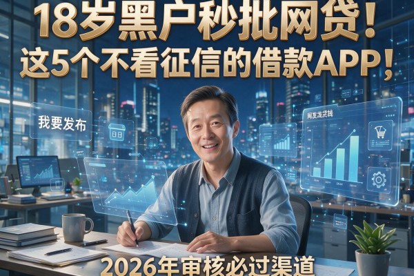 18岁黑户秒批网贷!这5个不看征信的借款APP,2026年审核必过渠道
