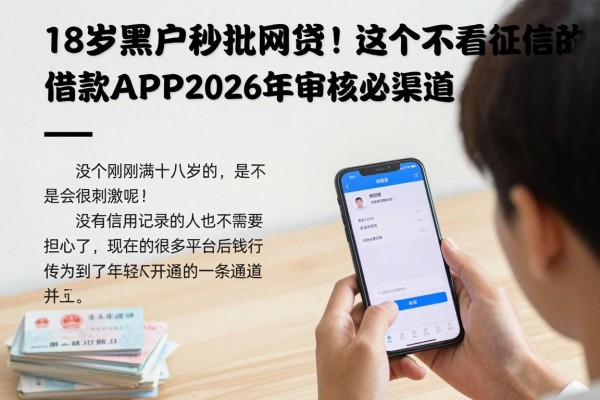 18岁黑户秒批网贷！这5个不看征信的借款APP，2026年审核必过渠道