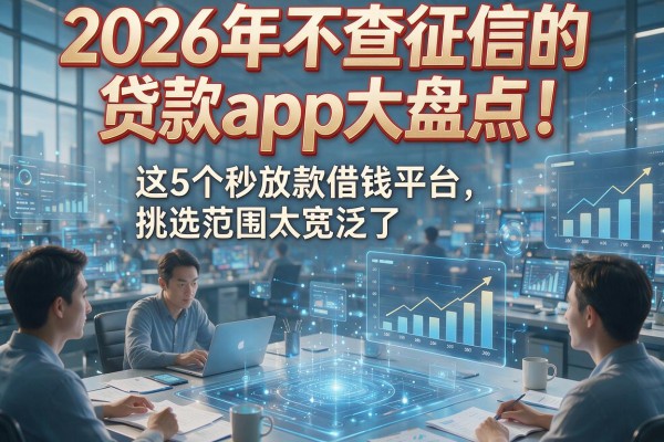 2026年不查征信的贷款app大盘点!这5个秒放款借钱平台,挑选范围太宽泛了