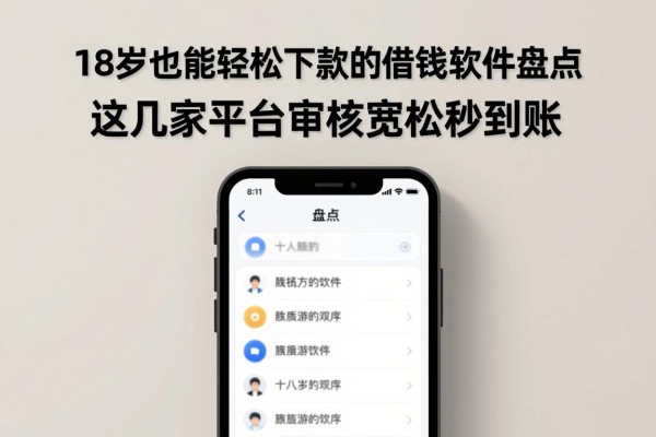 18岁也能轻松下款的借钱软件盘点,这几家平台审核宽松秒到账