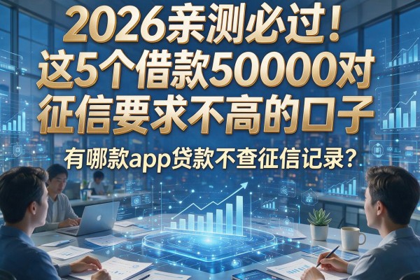 2026亲测必过!这5个借款50000对征信要求不高的口子,有哪款app贷款不查征信记录?