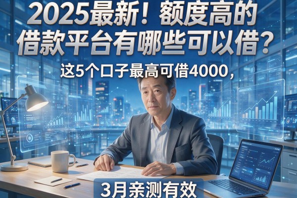 2025最新!额度高的借款平台有哪些可以借?这5个口子最高可借4000,3月亲测有效!