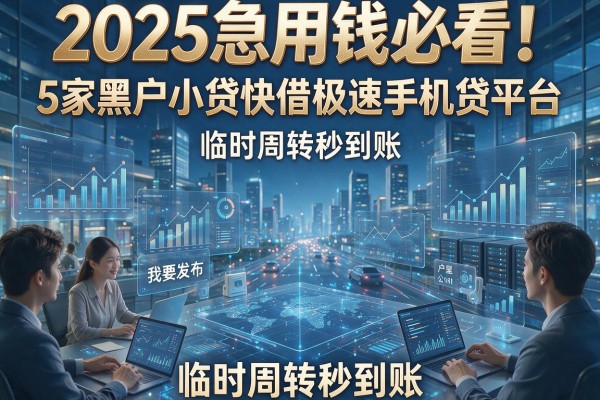 2025急用钱必看！5家黑户小贷快借极速手机贷平台，临时周转秒到账