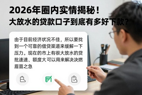 2026年圈内实情揭秘！大放水的贷款口子到底有多好下款？