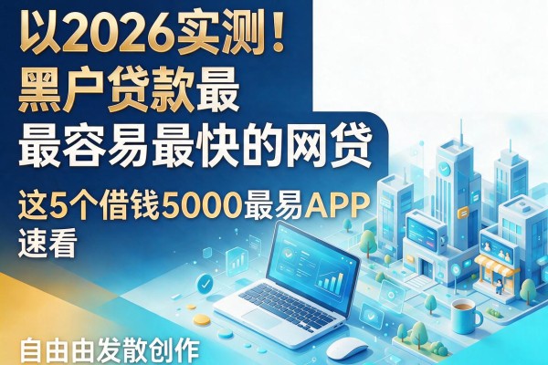 2026实测！黑户贷款最容易最快的网贷，这5个借钱5000最易APP速看