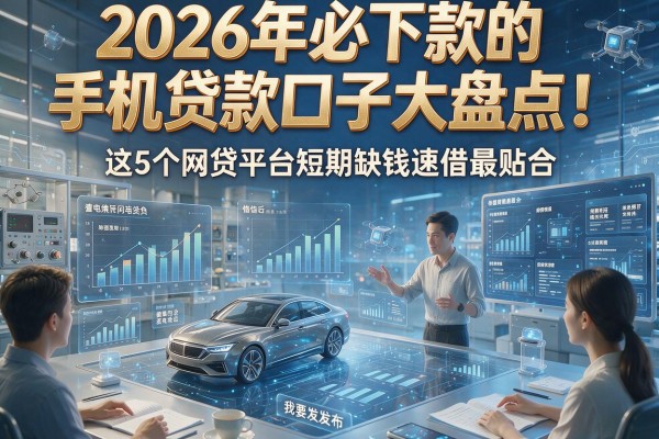 2026年必下款的手机贷款口子大盘点!这5个网贷平台短期缺钱速借最贴合