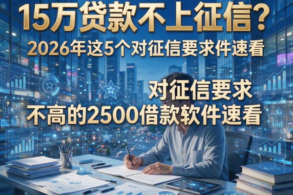 15万贷款不上征信?2026年这5个对征信要求不高的2500借款软件速看!