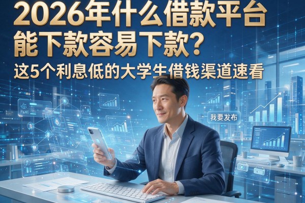 2026年什么借款平台能下款容易下款？这5个利息低的大学生借钱渠道速看！