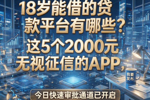 18岁能借的贷款平台有哪些？这5个2000元无视征信的APP，今日快速审批通道已开启！