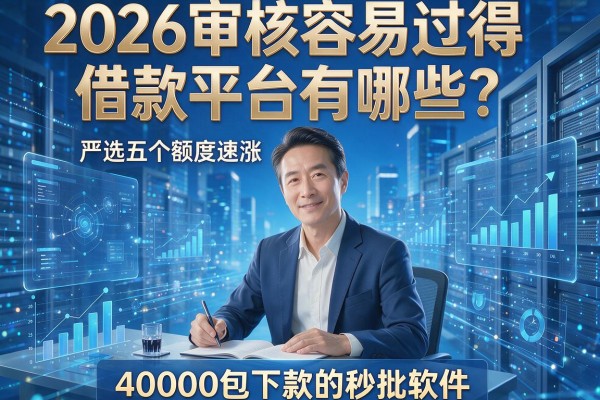 2026审核容易过得借款平台有哪些?严选五个额度速涨、40000包下款的秒批软件