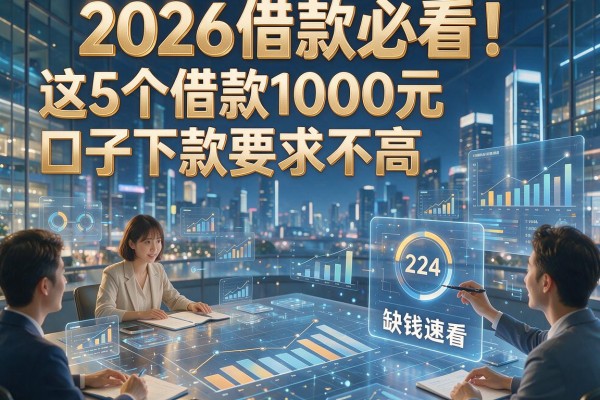 2026借款必看！这5个借款1000元口子下款要求不高，缺钱速看