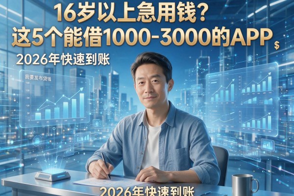 16岁以上急用钱?这5个能借1000-3000的APP,2026年快速到账!