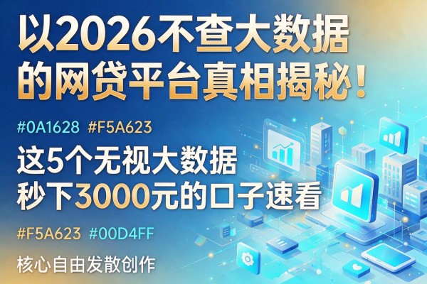 2026不查大数据的网贷平台真相揭秘!这5个无视大数据秒下3000元的口子速看