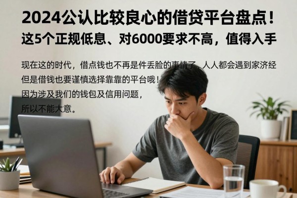 2024公认比较良心的借贷平台盘点!这5个正规低息、对6000要求不高,值得入手