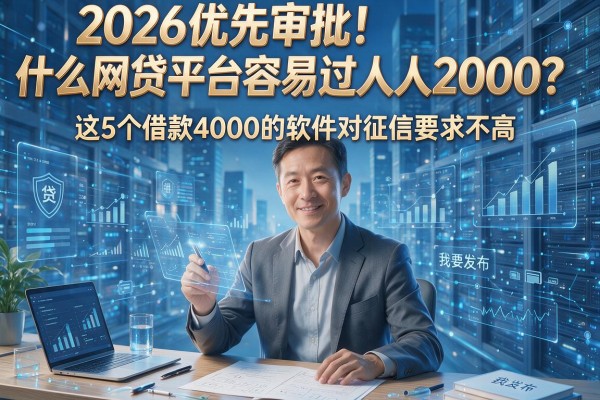 2026优先审批！什么网贷平台容易过人人2000？这5个借款4000的软件对征信要求不高