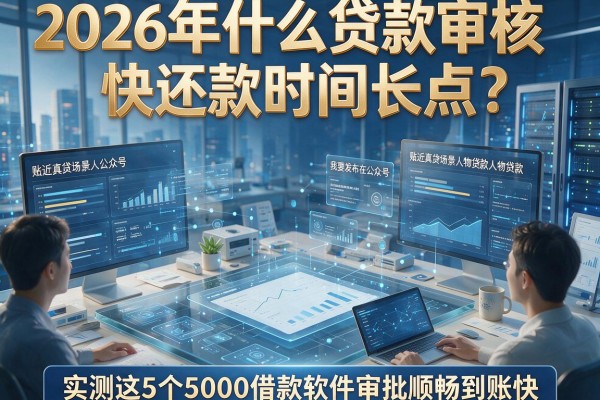 2026年什么贷款审核快还款时间长点？实测这5个5000借款软件审批顺畅到账快