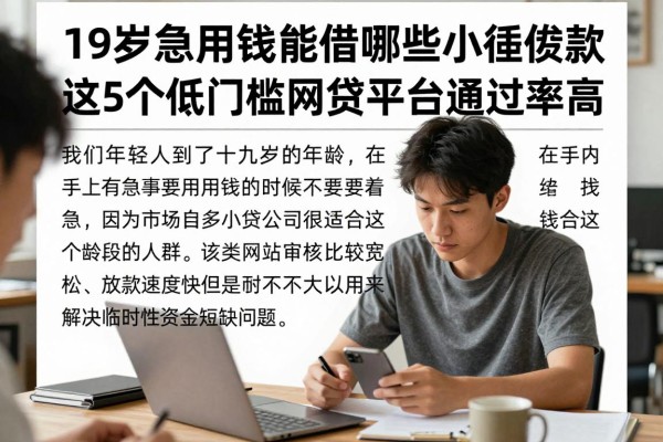 19岁急用钱能借哪些小额贷款这5个低门槛网贷平台通过率高