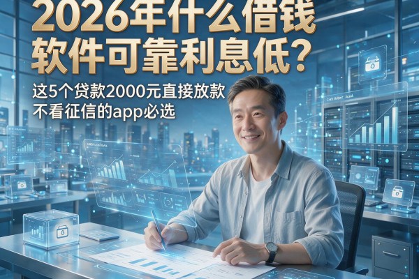 2026年什么借钱软件可靠利息低？这5个贷款2000元直接放款不看征信的app必选！